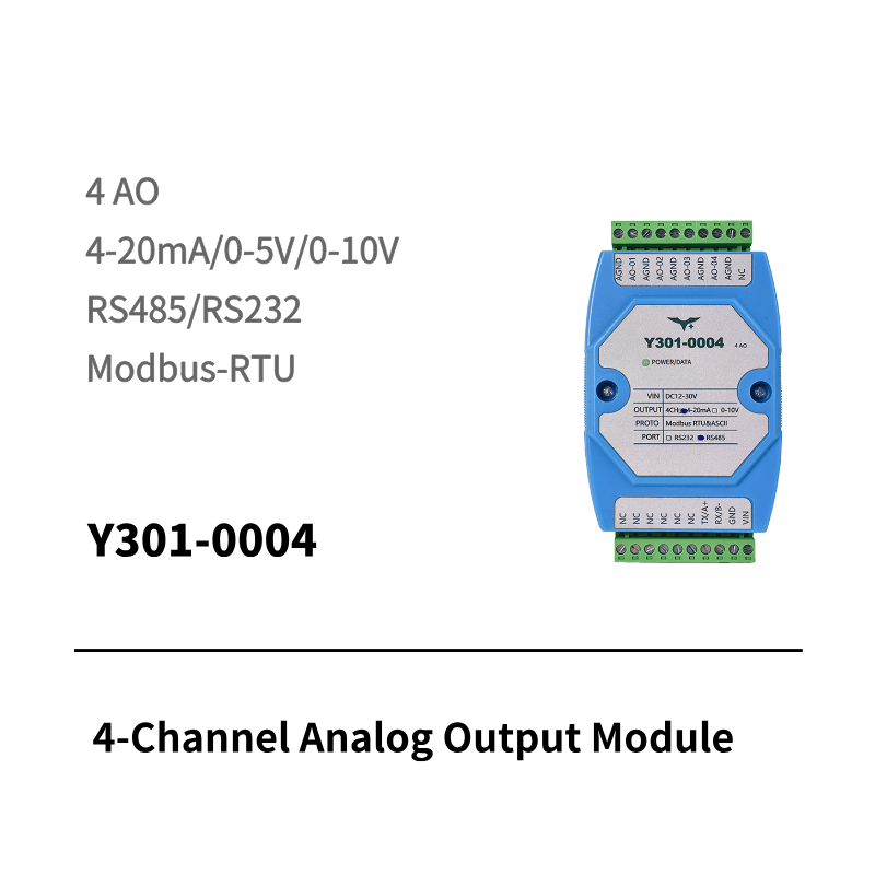 Y301-0004/0006/0008 4/6/8-Channel Analog Output Module