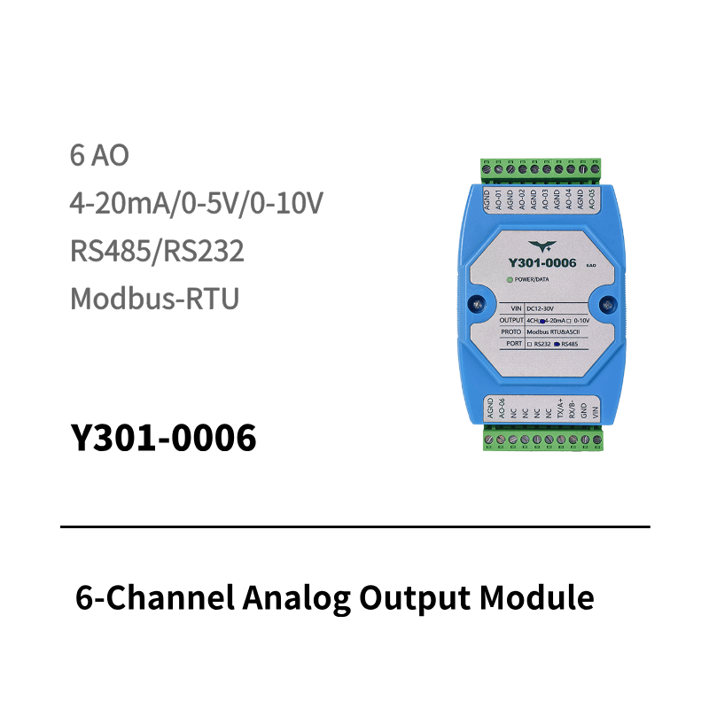 Y301-0004/0006/0008 4/6/8-Channel Analog Output Module