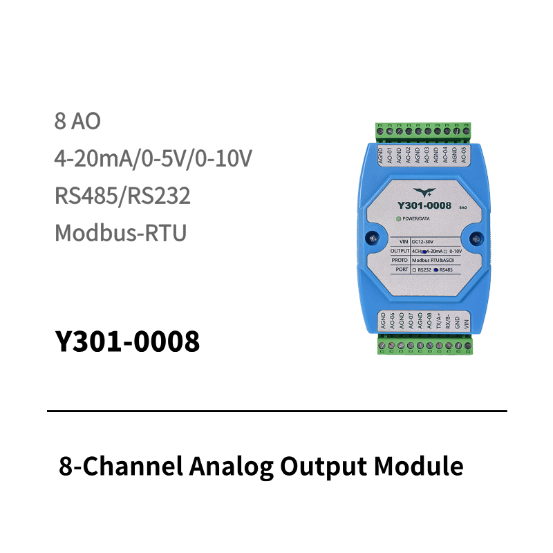 Y301-0004/0006/0008 4/6/8-Channel Analog Output Module