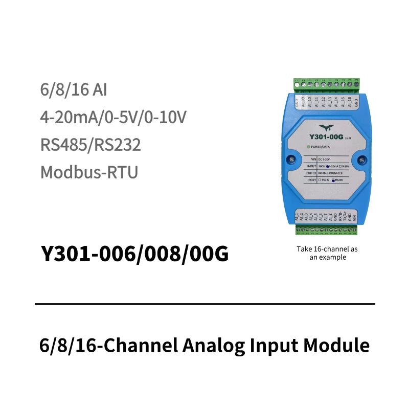 Y301-00G 16-Channel Analog Input Module