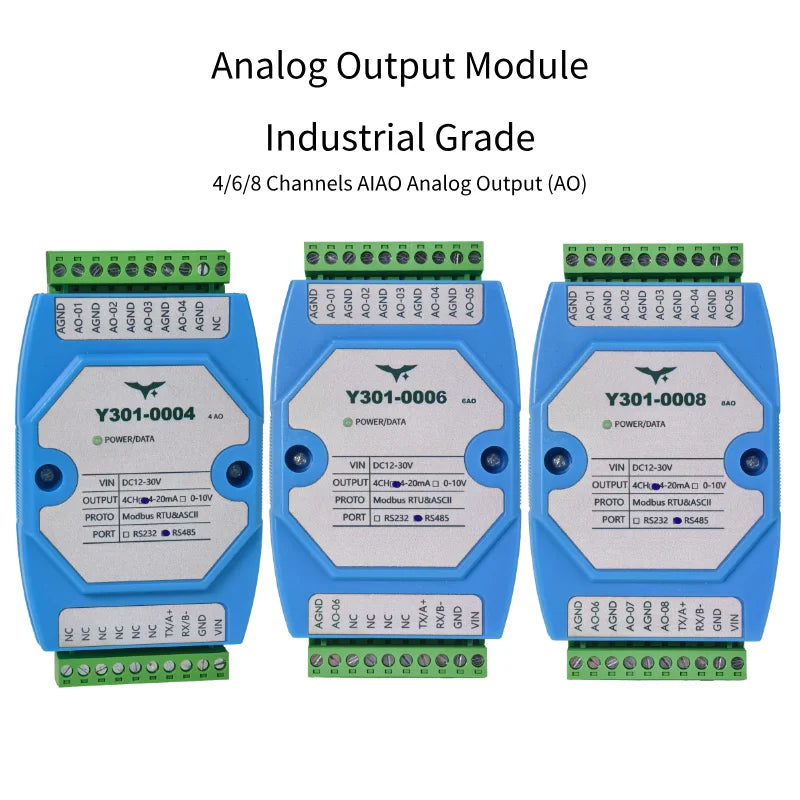 Y301-0004/0006/0008 4/6/8-Channel Analog Output Module