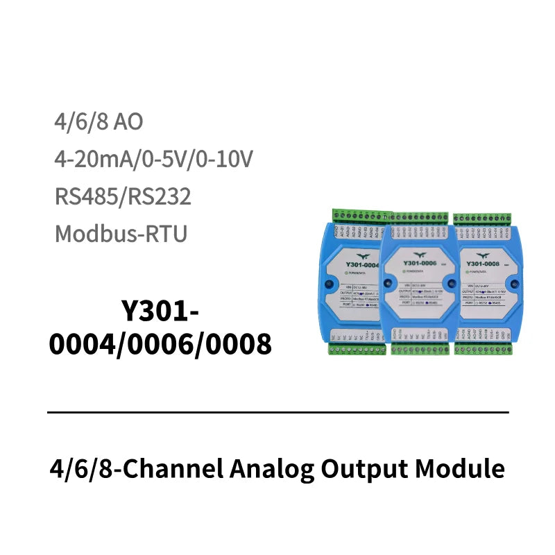 Y301-0004/0006/0008 4/6/8-Channel Analog Output Module