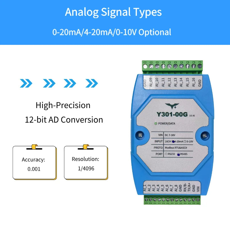 Y301-00G 16-Channel Analog Input Module
