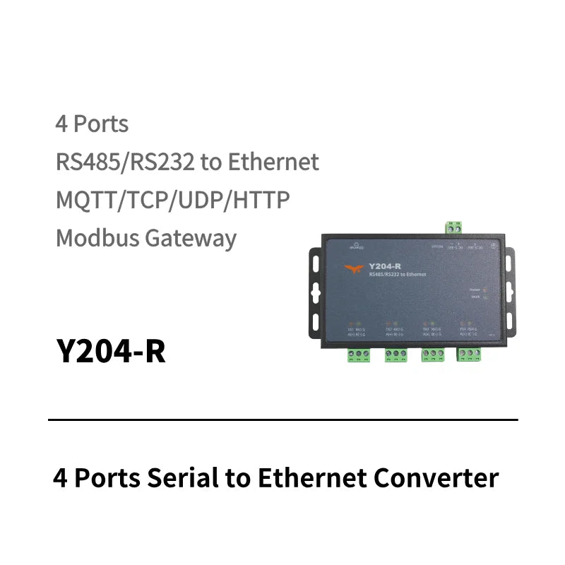 Y204-R 4 Ports Serial to Ethernet Converter