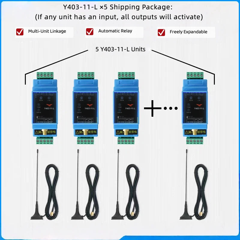 1DI+1DO LoRa Wireless Multi-Node I/O Sync Module