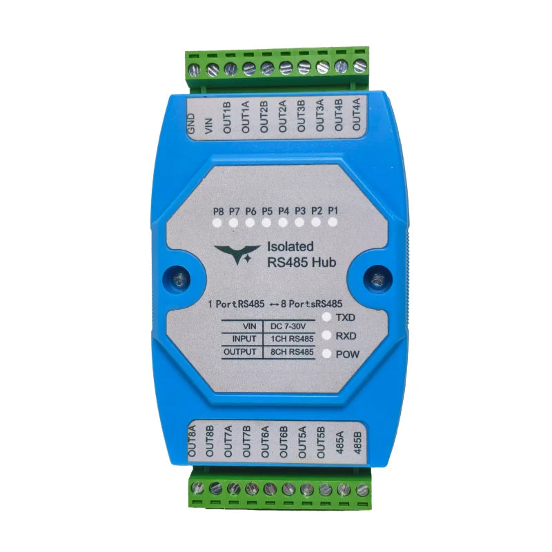 Isolated 8-Port RS485 Hub