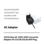 DC Adapter 12V1A New AC 100V-240V Converter Adapter DC EU/UK/US/AU/KR Plug