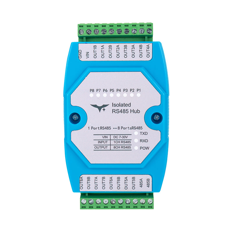 Isolated 8-Port RS485 Hub
